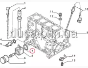 Прокладка масляного теплообменника Fiat Scudo 220 (1995-2004) 1.9D/TD (1905), 9564428480, 110424