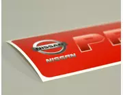 Наклейки на порожки (КРАСНЫЕ) матовые на Nissan Primastar 2001->2014 — Украина - TN301M